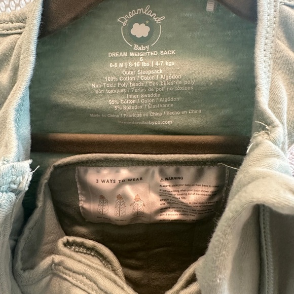 NWOT Dreamland Baby Weighted Sleep Swaddle in Sage Green - Picture 10 of 15